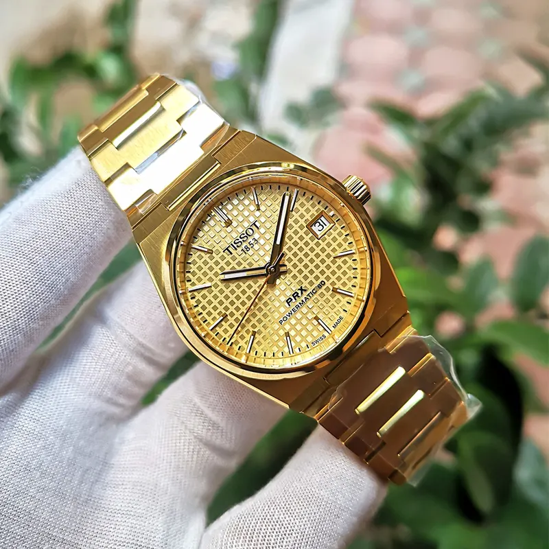 Tissot PRX Powermatic 80 Champagne 35mm Dial Unisex Watch- T137.207.33.021.00